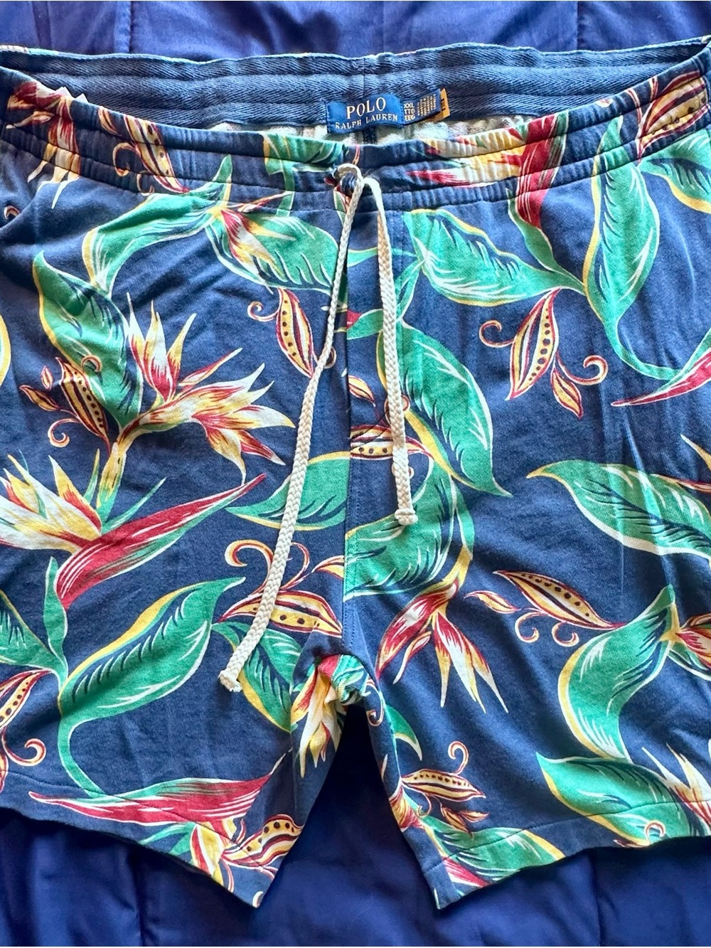 Ralph Lauren Blue Tropical Print Swim Trunks